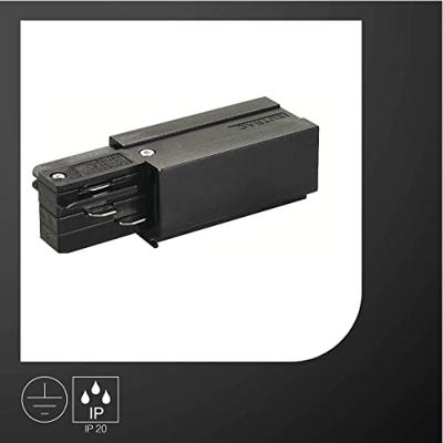 Eutrac 145520 230V-railsysteemcomponenten Verbindingsset Voeding Zwart Eutrac 145520 230V-railsysteemcomponenten Verbindingsset Voeding Zwart
