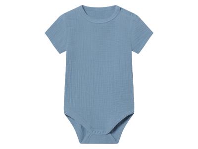 lupilu Mousseline baby romper (Blauw, 74/80)
