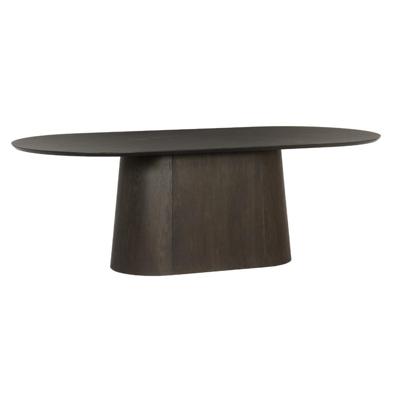 Livingfurn Ovale Eettafel 'Novero' Eiken, 230 x 110cm, kleur Espresso