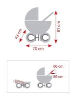 Combi-poppenwagen Emotion - Vlinders Navy Roze - thumbnail