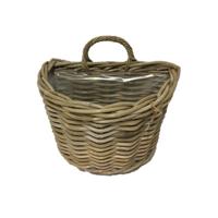 Plantenmand Wandhanger Rotan Antiek Grijs 25cm - thumbnail