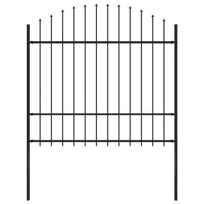 VidaXL Tuinhek met speerpunt staal 181x175 cm zwart VidaXL Tuinhek met speerpunt staal 181x175 cm zwart