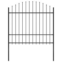 VidaXL Tuinhek met speerpunt staal 181x175 cm zwart - thumbnail