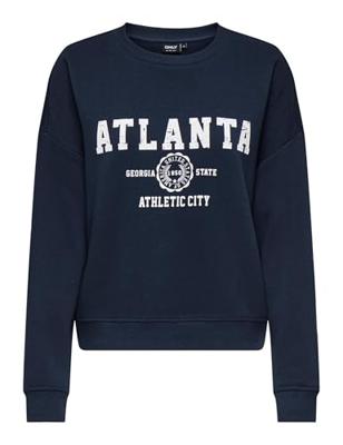 Only Onlsweat Life L/s Crew O.size State Noos Sweater Sky Captain Atlanta