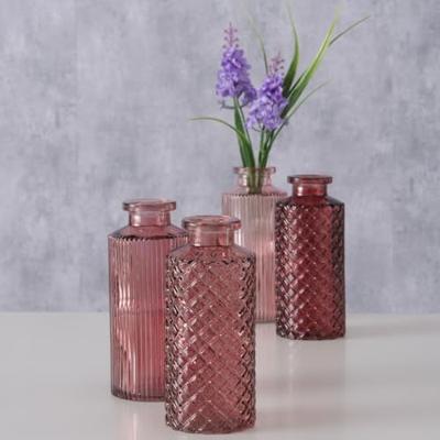 Boltze Home vaas roze 4-delige set ø6cm
