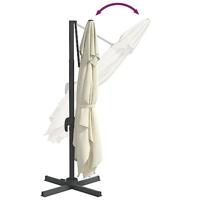 VidaXL Zweefparasol met aluminium paal 300x300 cm zandwit - thumbnail