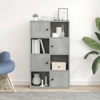 Boekenkast 60x24x101,5 cm bewerkt hout betongrijs - thumbnail
