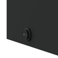 Badkamerkast met spiegel en LED gebogen 42x13x70 cm zwart - thumbnail