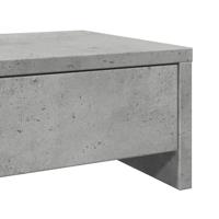 VidaXL Monitorstandaard met lades 100x27x15 cm bewerkt hout betongrijs - thumbnail