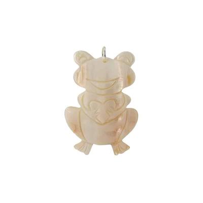 Edelstenen Hanger Parelmoer Kikker