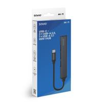 SAVIO AK-71 USB-C hub - 3 x USB-A 2.0, 1 x USB-A 3.0, 4-in-1, 5 Gbps - thumbnail