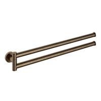 Handdoekhouder Hotbath Cobber Draaibaar Verouderd Messing Living Colours - thumbnail