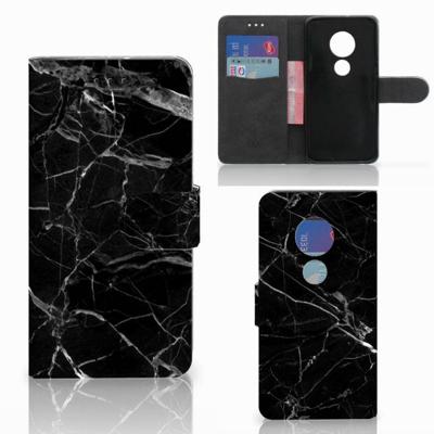 Motorola Moto G7 Play | Bookcase | Marmer Zwart - Origineel Cadeau Vader