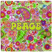 Plenty Gifts tegeltje keramiek peace 10x10cm multi - thumbnail