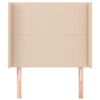Hoofdbord met randen 183x16x78/88 cm kunstleer cappuccinokleur - thumbnail