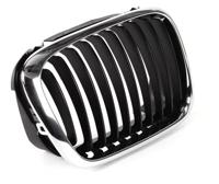 GRILL RECHTS tot 8/'01 (lamellen ZWART, lijst chroom) 0646516 - thumbnail