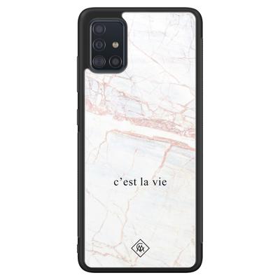 Samsung Galaxy A51 glazen hardcase - C'est la vie Samsung Galaxy A51 glazen hardcase - C'est la vie
