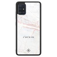Samsung Galaxy A51 glazen hardcase - C'est la vie - thumbnail