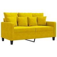 Tweezitsbank 120 cm fluweel geel - thumbnail