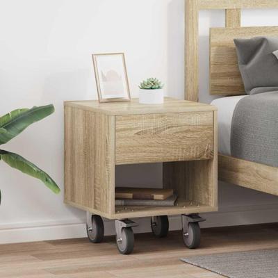 Nachtkastje 2 pcs Sonoma Eiken 40,5 x 40 x 48 cm Bewerkt hout