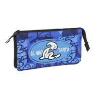 Pennenetui met 3 vakken El Niño Roller Blauw Zwart 22 x 12 x 3 cm - thumbnail