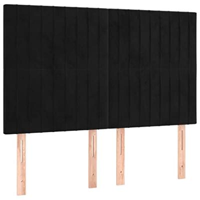 Bedframe zonder matras 140x200 cm fluweel zwart