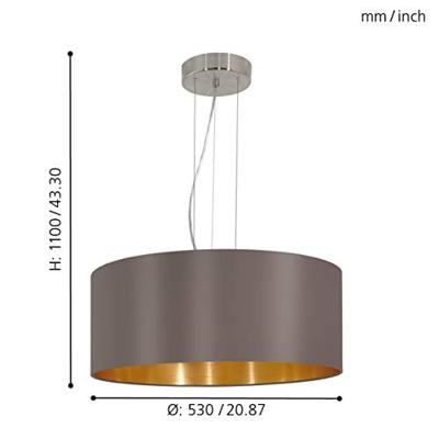 Eglo Landelijke hanglampMaserlo 53cm cappucino met goud - 31608