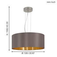 Eglo Landelijke hanglampMaserlo 53cm cappucino met goud - 31608 - thumbnail