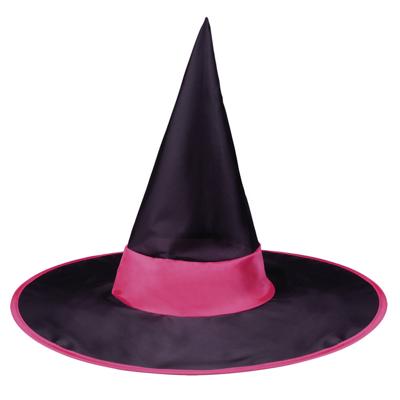 Boland Heksenhoed 45 Cm Dames Polyester Zwart/roze Boland Heksenhoed 45 Cm Dames Polyester Zwart/roze