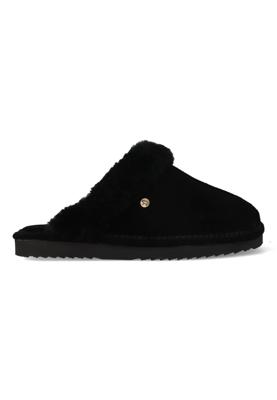 Warmbat Lismore Suede Dames Pantoffel Black/Black 37