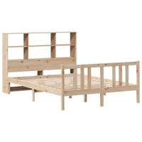 Bed met boekenkast zonder matras massief grenenhout 120x200 cm - thumbnail
