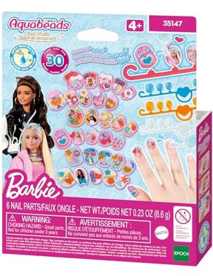 Barbie Aquabeads Nagelnavulling - 40 nagels met versieringen - Geschikt voor kinderen vanaf 4 jaar