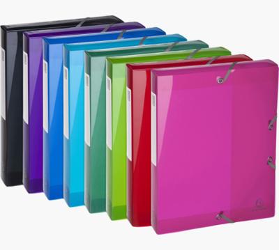 Exacompta Iderama elastobox, uit PP, rug van 4 cm, geassorteerde kleuren Exacompta Iderama elastobox, uit PP, rug van 4 cm, geassorteerde kleuren