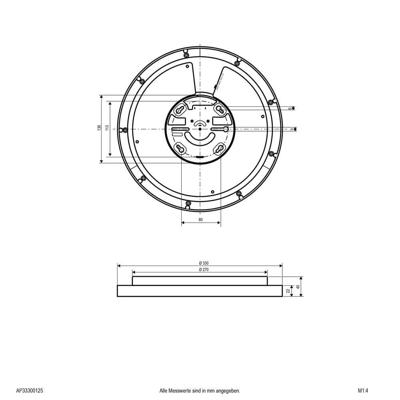 EVN AP33300125 AP33300125 LED-plafondlamp LED Wit