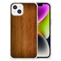 iPhone 14 Stevig Telefoonhoesje Donker Hout - thumbnail