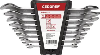 Gedore RED 3300959 R05105008 Dubbele steeksleutelset 8-delig Sleutelbreedte (metrisch) 6 - 22 mm