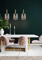 Lucide JOANET - Hanglamp - 3xE27 - Fumé - thumbnail