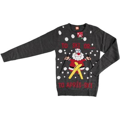 Foute kersttrui Kerstman op skis voor dames en heren XL - kerst truien Foute kersttrui Kerstman op skis voor dames en heren XL - kerst truien