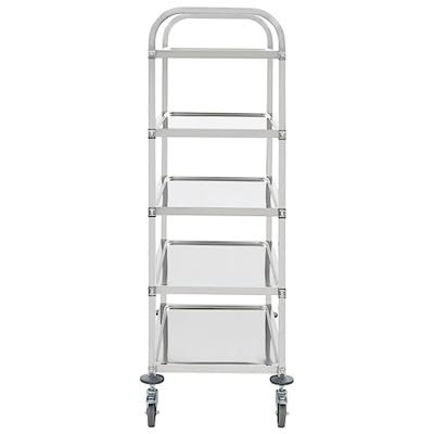 Keukentrolley 5-laags 107x55x147 cm roestvrij staal