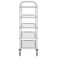 Keukentrolley 5-laags 107x55x147 cm roestvrij staal - thumbnail