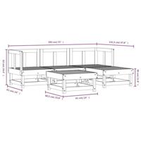 5-delige Loungeset massief douglashout - thumbnail