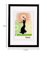 Hama Fotolijst Kunststof Madrid Zwart 10x15cm - thumbnail