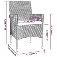 9-delige Tuinset poly rattan zwart - thumbnail