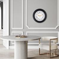 Wandklok 40cm - Stil - Zwart/Grijs - Plastic - NeXtime 'Chopin' - thumbnail