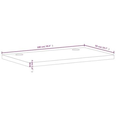 Bureaublad 100x50x4 cm massief beukenhout - thumbnail