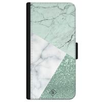 iPhone 12 flipcase - Minty marmer collage - thumbnail