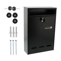 Burg Wächter WISMAR 771 S Brievenbus Staal Zwart Sleutelslot - thumbnail