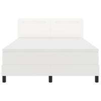 Bedframe met matras met matras Wit 140 x 190 cm Kunstleer - thumbnail