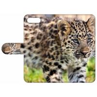Apple iPhone 7 Plus | 8 Plus | Telefoonhoesje | Met pasjeshouder | Baby Luipaard - thumbnail