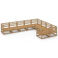 9-delige Loungeset massief grenenhout - thumbnail